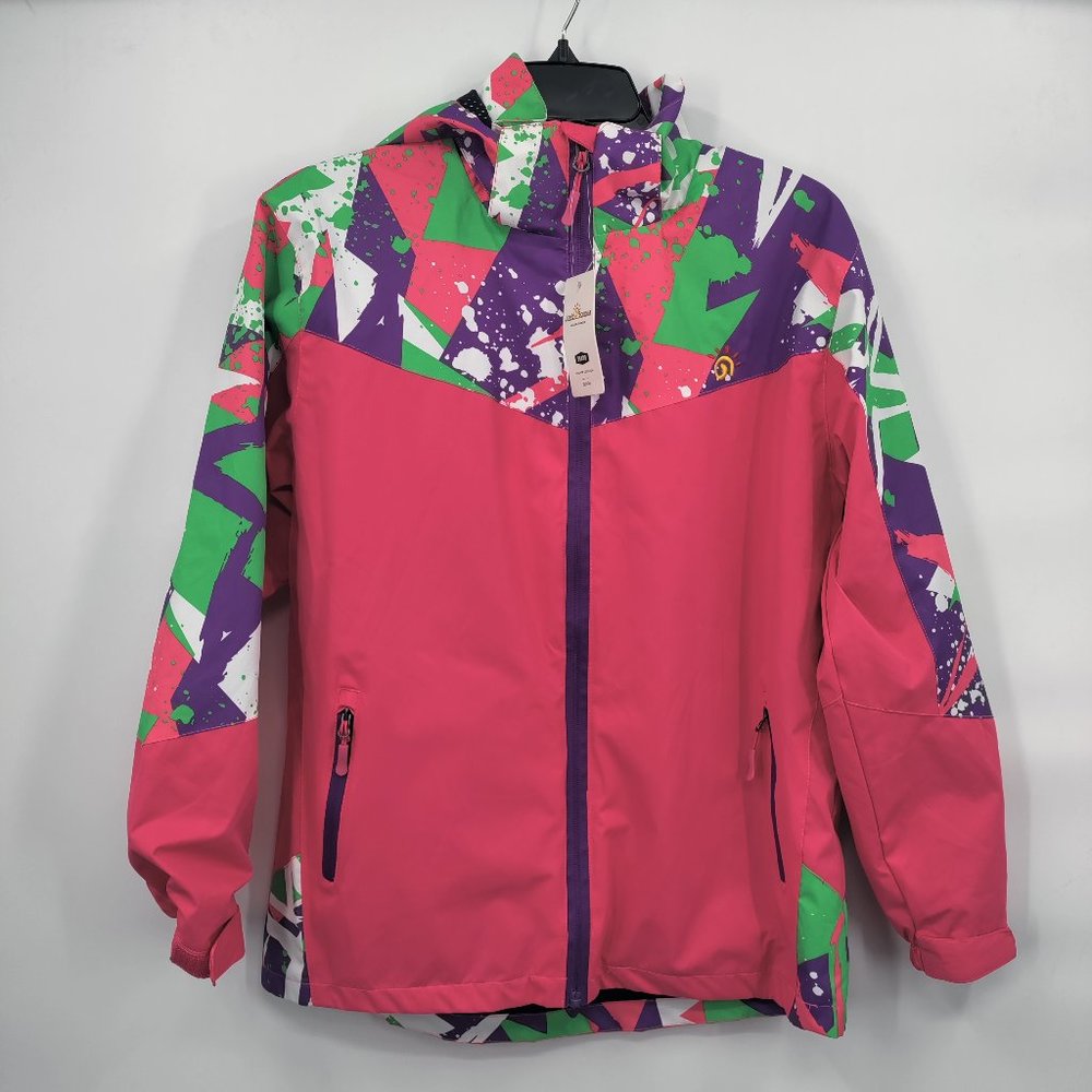 Jingle Bongala Kids Waterproof Windbreaker Jacket Pink XXXL